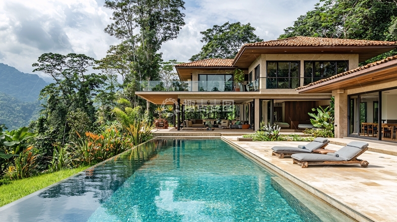 高清大图下载【趣麦麦图】山景泳池别墅