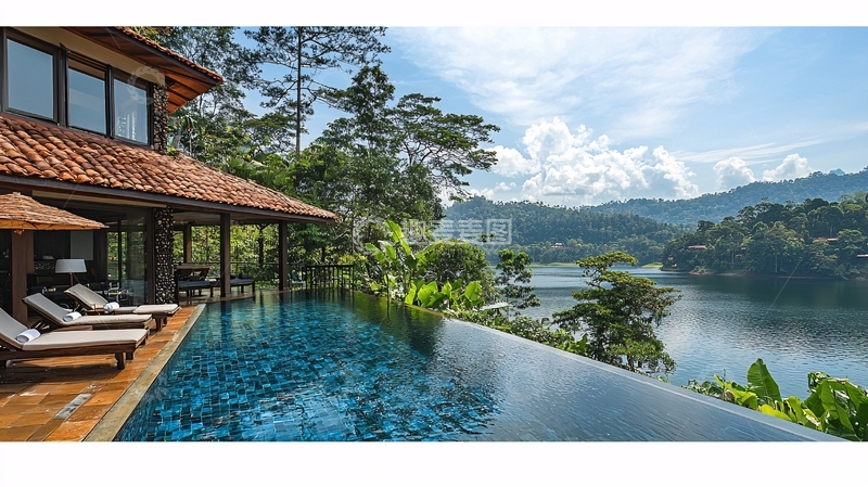 高清大图下载【趣麦麦图】山景泳池别墅
