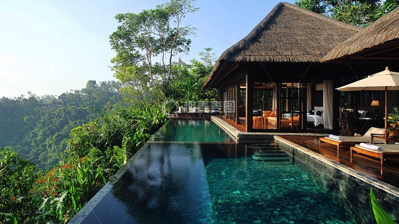 高清大图下载【趣麦麦图】悬崖边无边泳池别墅