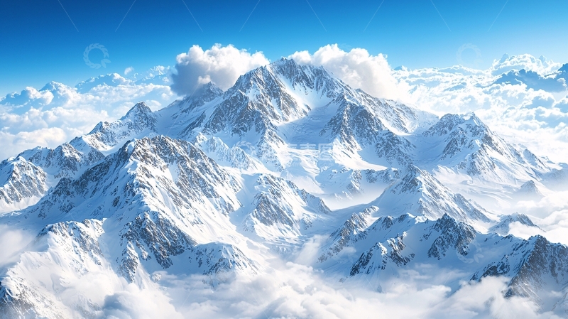 高清大图下载【趣麦麦图】雪山云海