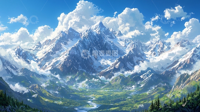高清大图下载【趣麦麦图】雪山