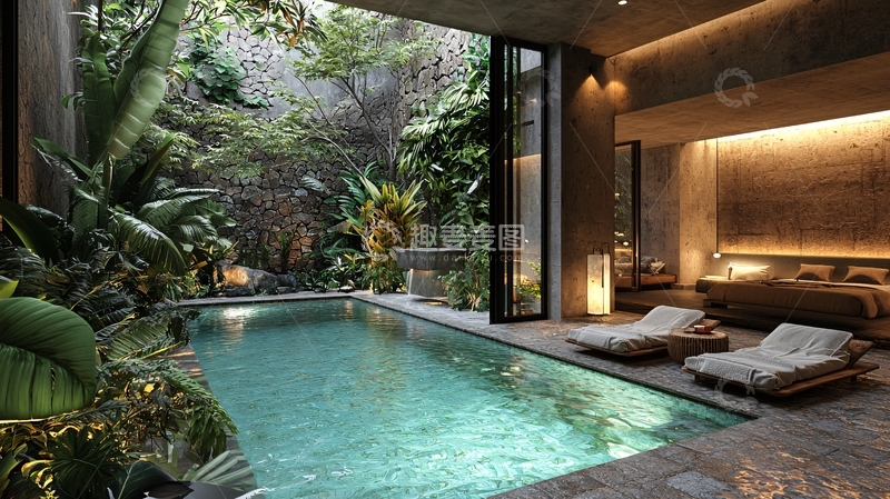 高清大图下载【趣麦麦图】室内泳池