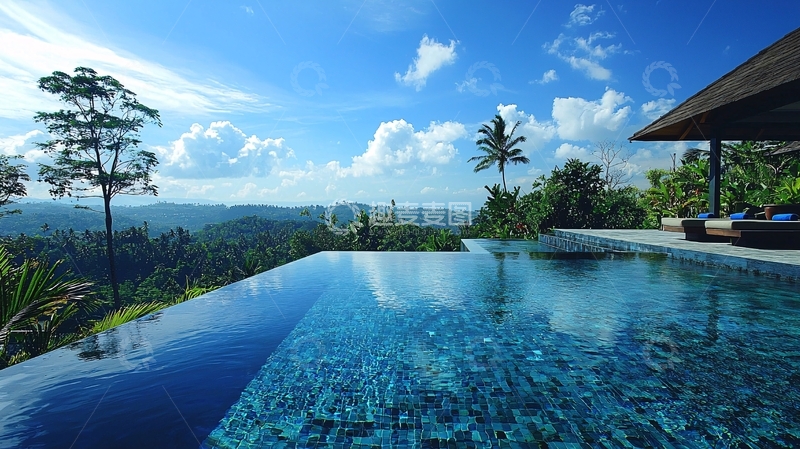 高清大图下载【趣麦麦图】无边泳池