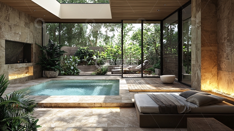 高清大图下载【趣麦麦图】室内泳池