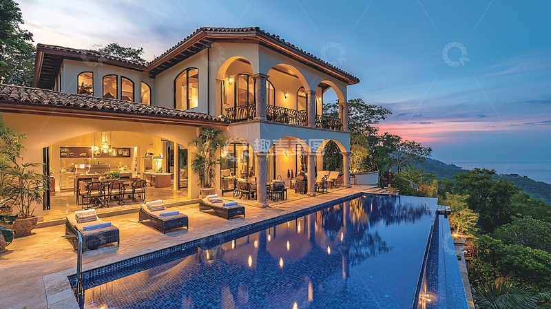 高清大图下载【趣麦麦图】豪华海景别墅