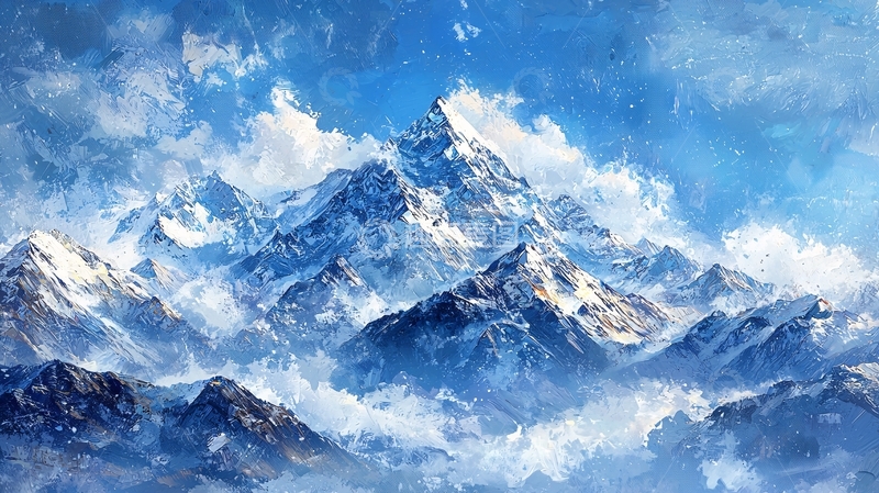 高清大图下载【趣麦麦图】雪山云海高清壁纸