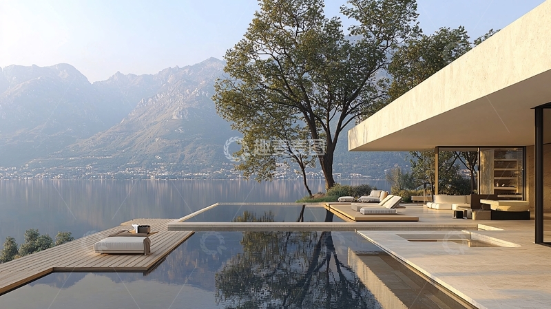 高清大图下载【趣麦麦图】山景泳池别墅