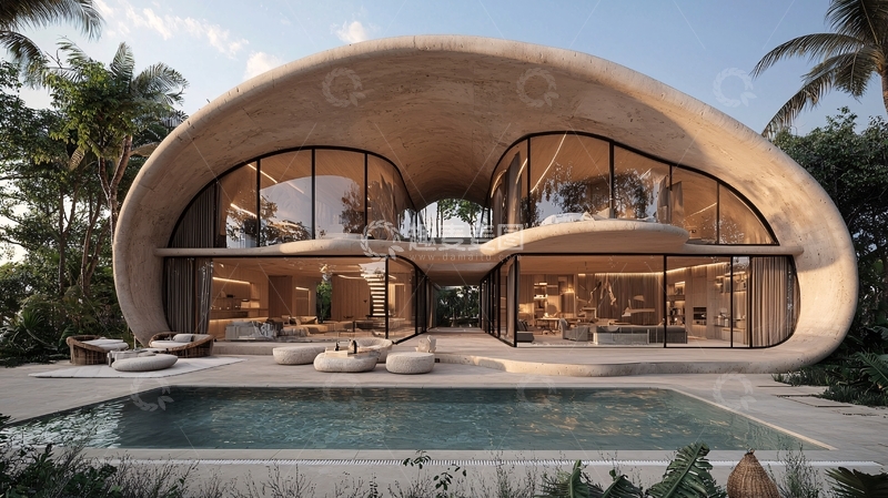 高清大图下载【趣麦麦图】海边现代风格别墅