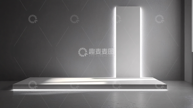 高清大图下载【趣麦麦图】极简灰色背景产品展示台