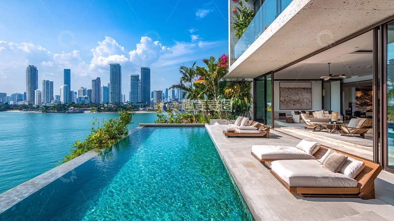 高清大图下载【趣麦麦图】迈阿密海景别墅