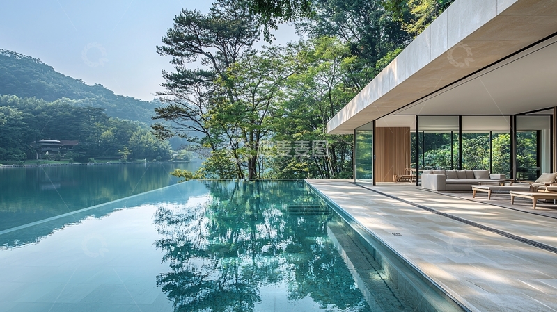 高清大图下载【趣麦麦图】湖景别墅