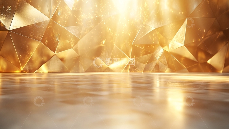 高清大图下载【趣麦麦图】金色几何背景