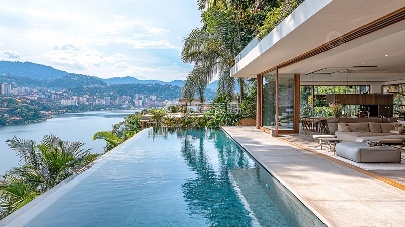 高清大图下载【趣麦麦图】山景泳池别墅