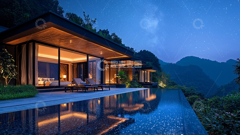 高清大图下载【趣麦麦图】山景别墅