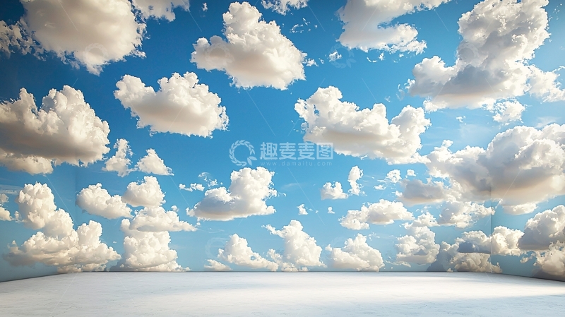 高清大图下载【趣麦麦图】蓝天白云背景图