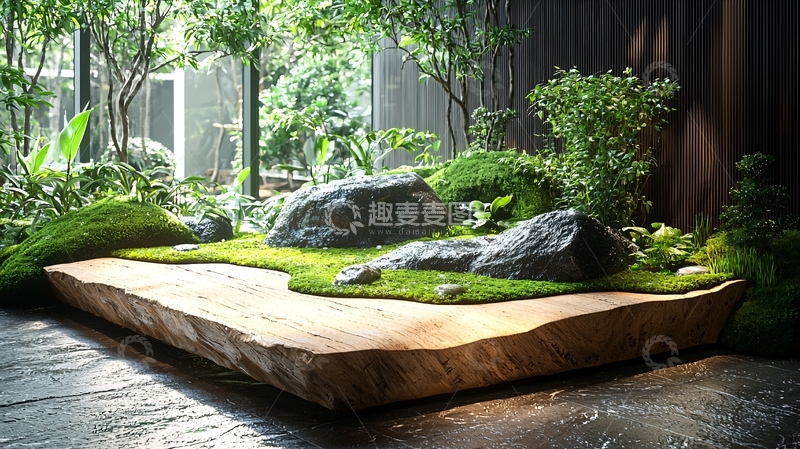 高清大图下载【趣麦麦图】原生木质景观平台