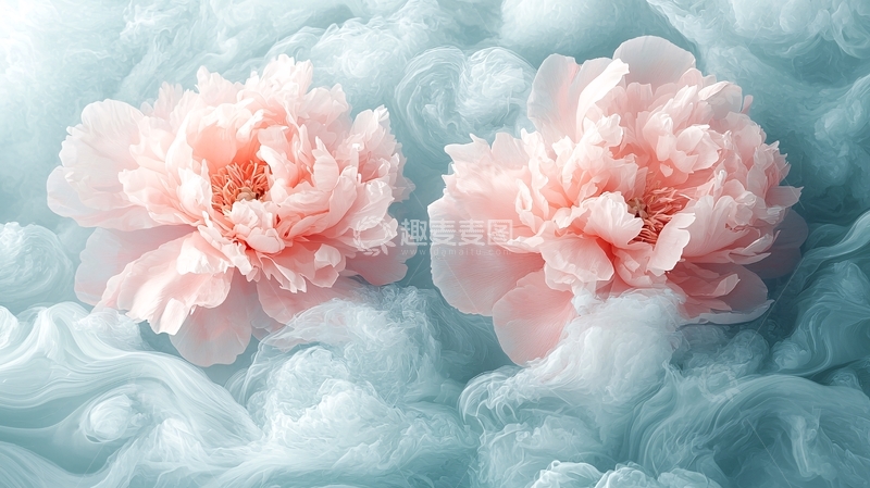 高清大图下载【趣麦麦图】水墨牡丹