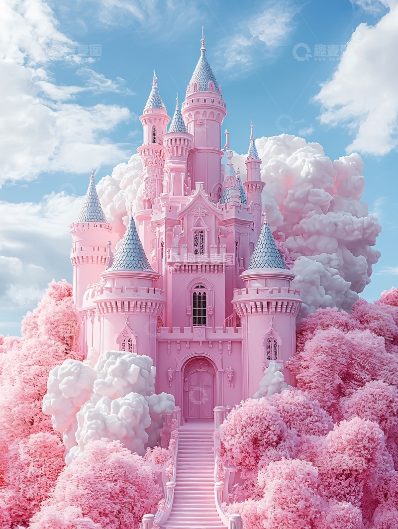 高清大图下载【趣麦麦图】粉色城堡
