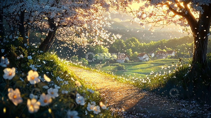 高清大图下载【趣麦麦图】春日田园风光6