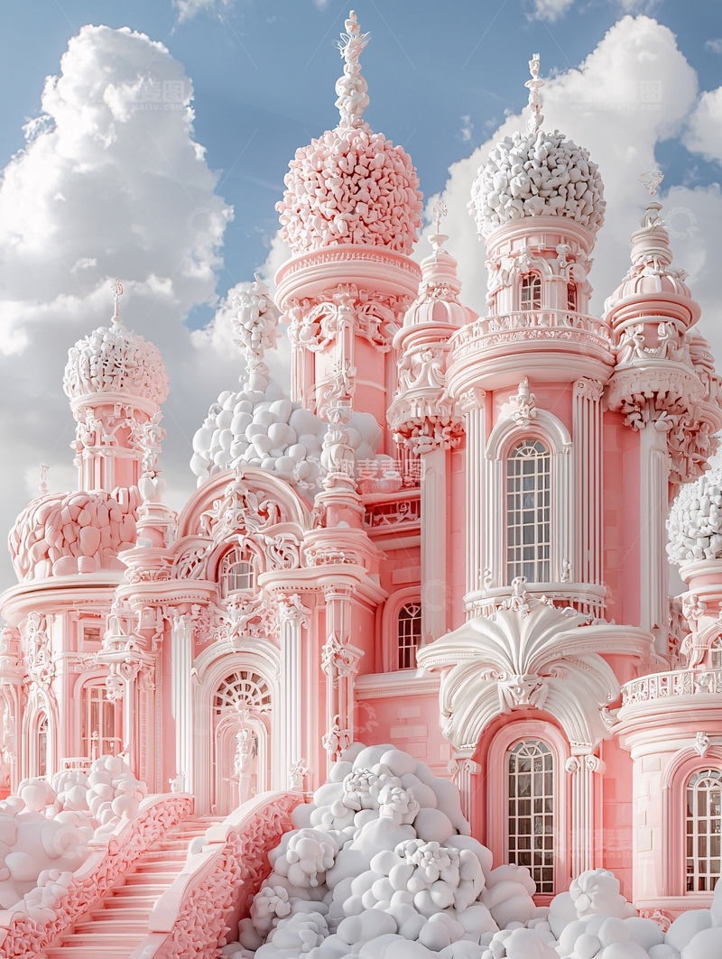 高清大图下载【趣麦麦图】粉色城堡