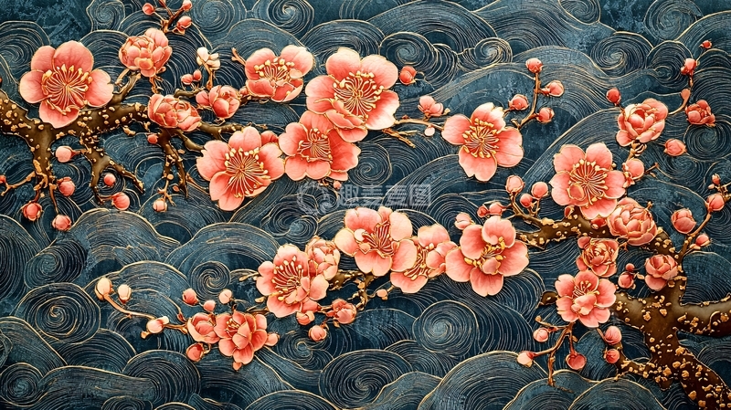 高清大图下载【趣麦麦图】水墨梅花