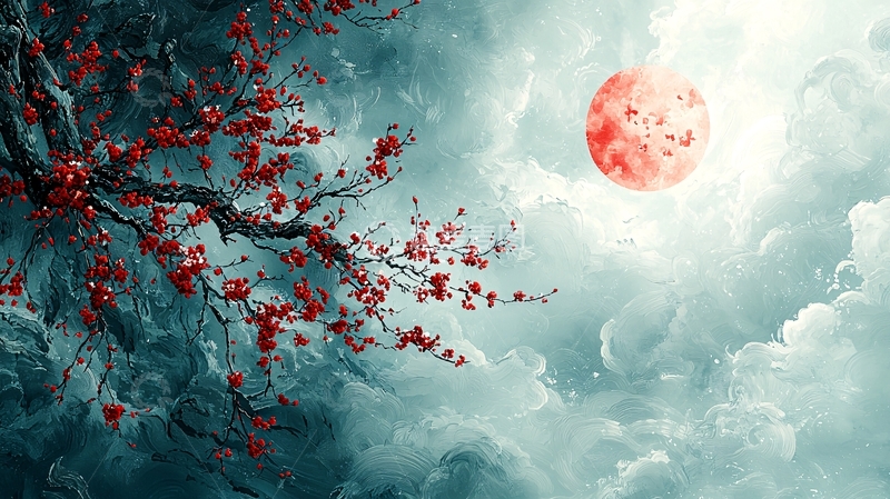 高清大图下载【趣麦麦图】红月