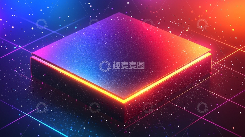 高清大图下载【趣麦麦图】炫彩立方体