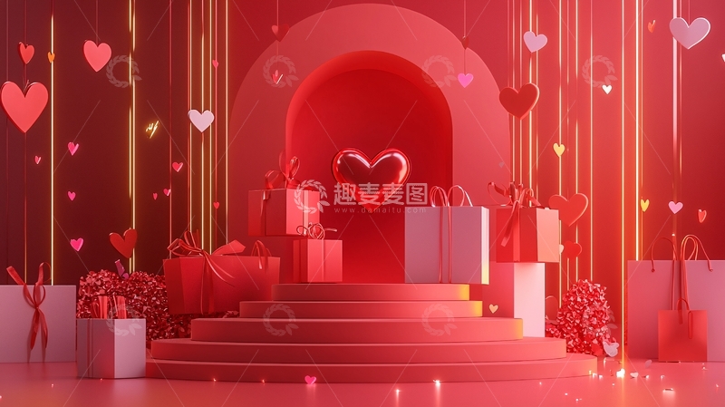 高清大图下载【趣麦麦图】浪漫情人节礼物场景
