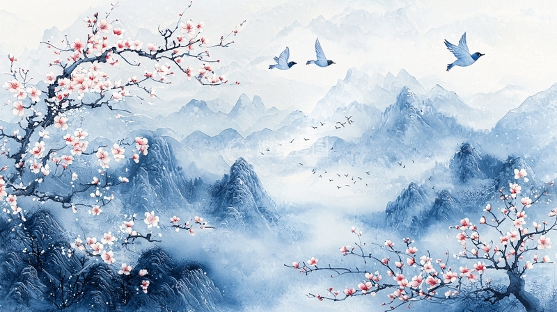 高清大图下载【趣麦麦图】水墨山水画967