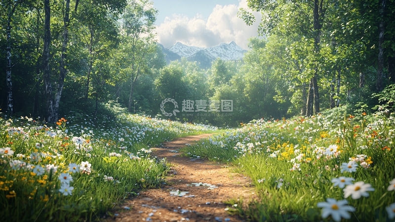 高清大图下载【趣麦麦图】森林小路