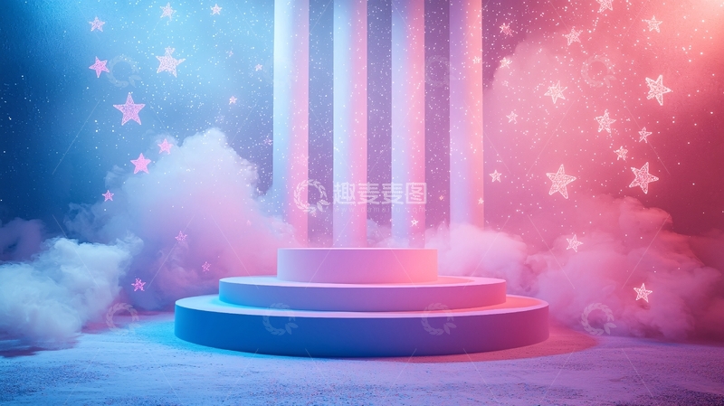 高清大图下载【趣麦麦图】梦幻舞台背景9