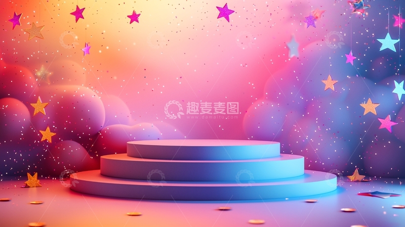 高清大图下载【趣麦麦图】梦幻舞台背景10