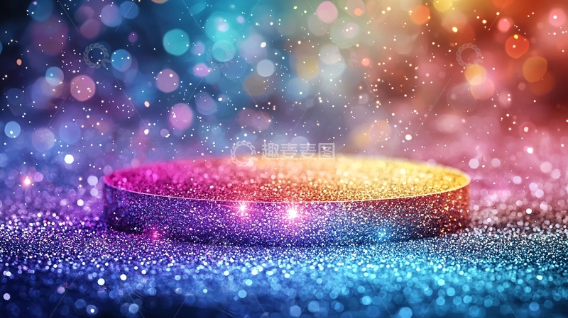 高清大图下载【趣麦麦图】彩虹炫光背景