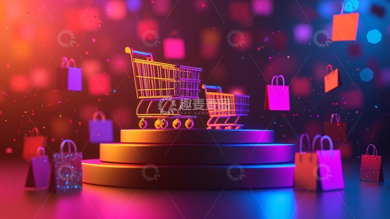 高清大图下载【趣麦麦图】购物节氛围场景