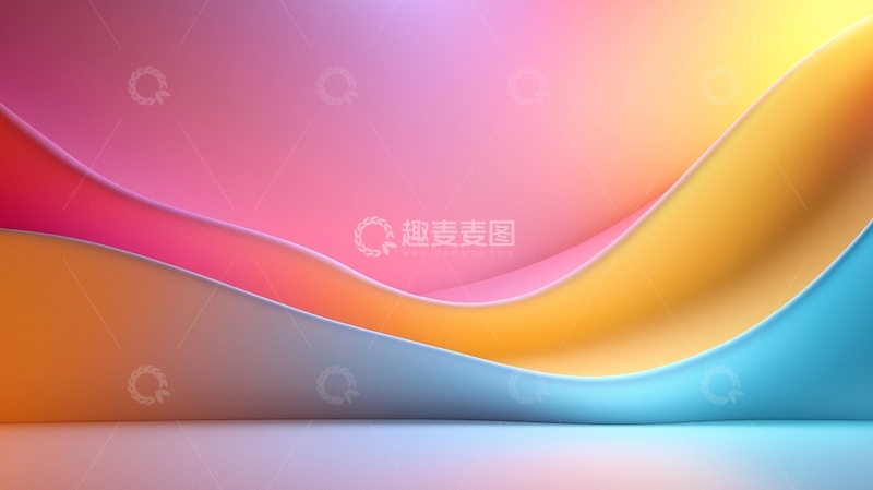 高清大图下载【趣麦麦图】彩色流体渐变背景