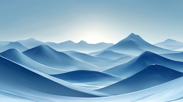 极简蓝色山脉高清壁纸
