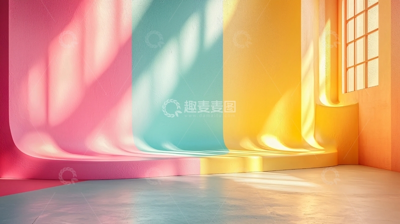 高清大图下载【趣麦麦图】彩色背景墙