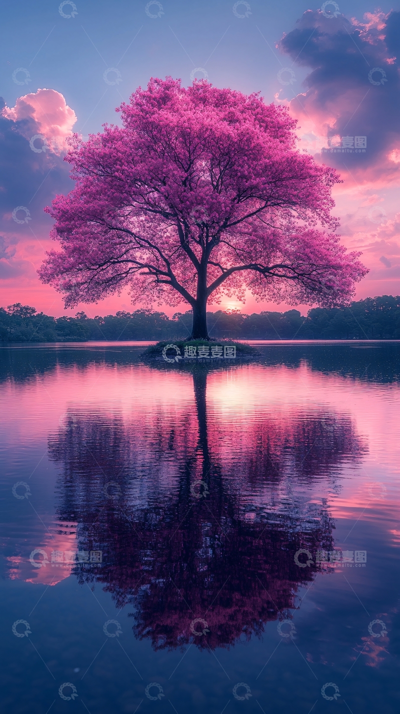 高清大图下载【趣麦麦图】粉色树木