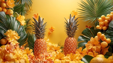 热带水果背景图