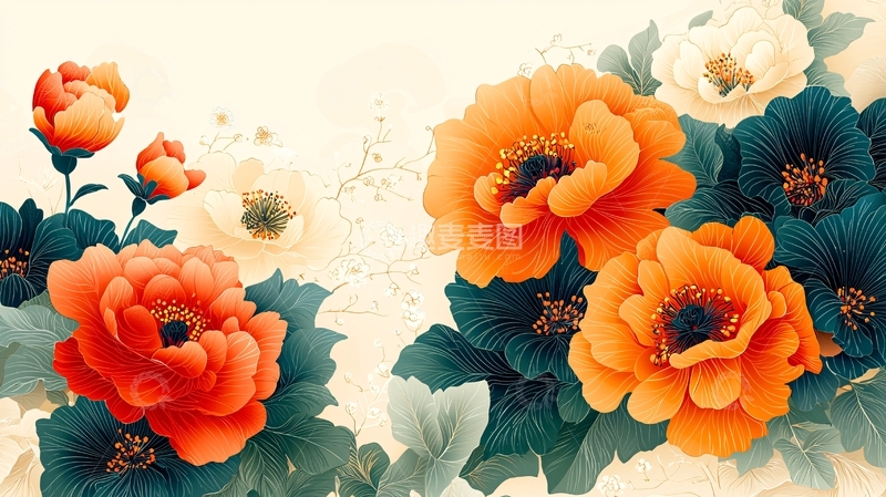 高清大图下载【趣麦麦图】水墨花卉