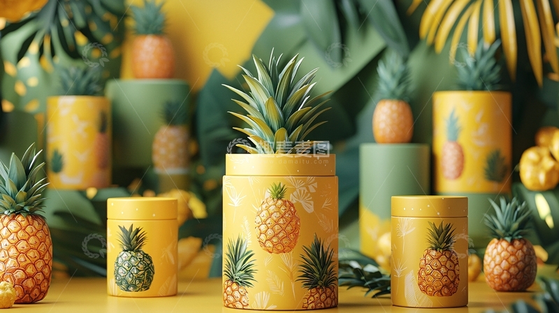 高清大图下载【趣麦麦图】菠萝元素创意家居摆件