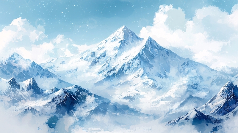 高清大图下载【趣麦麦图】雪山风景