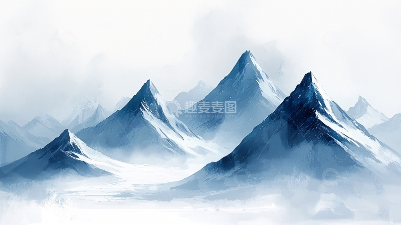 高清大图下载【趣麦麦图】水墨山水画969