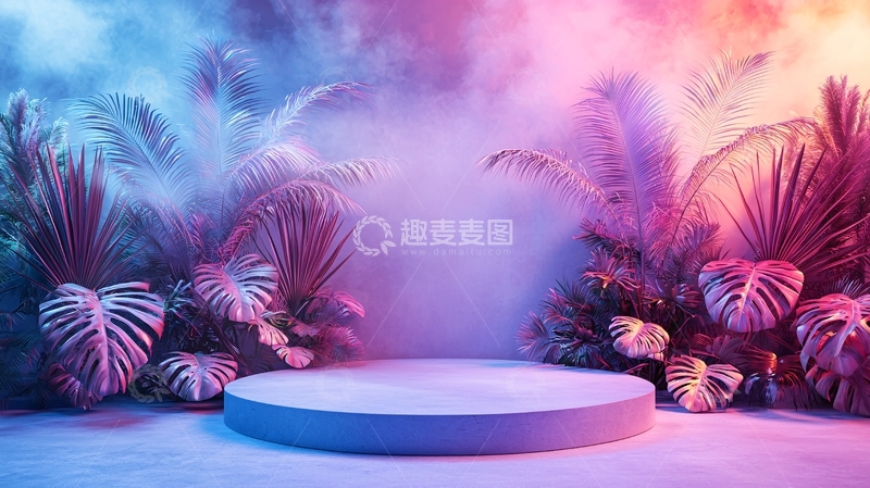 高清大图下载【趣麦麦图】梦幻霓虹灯背景