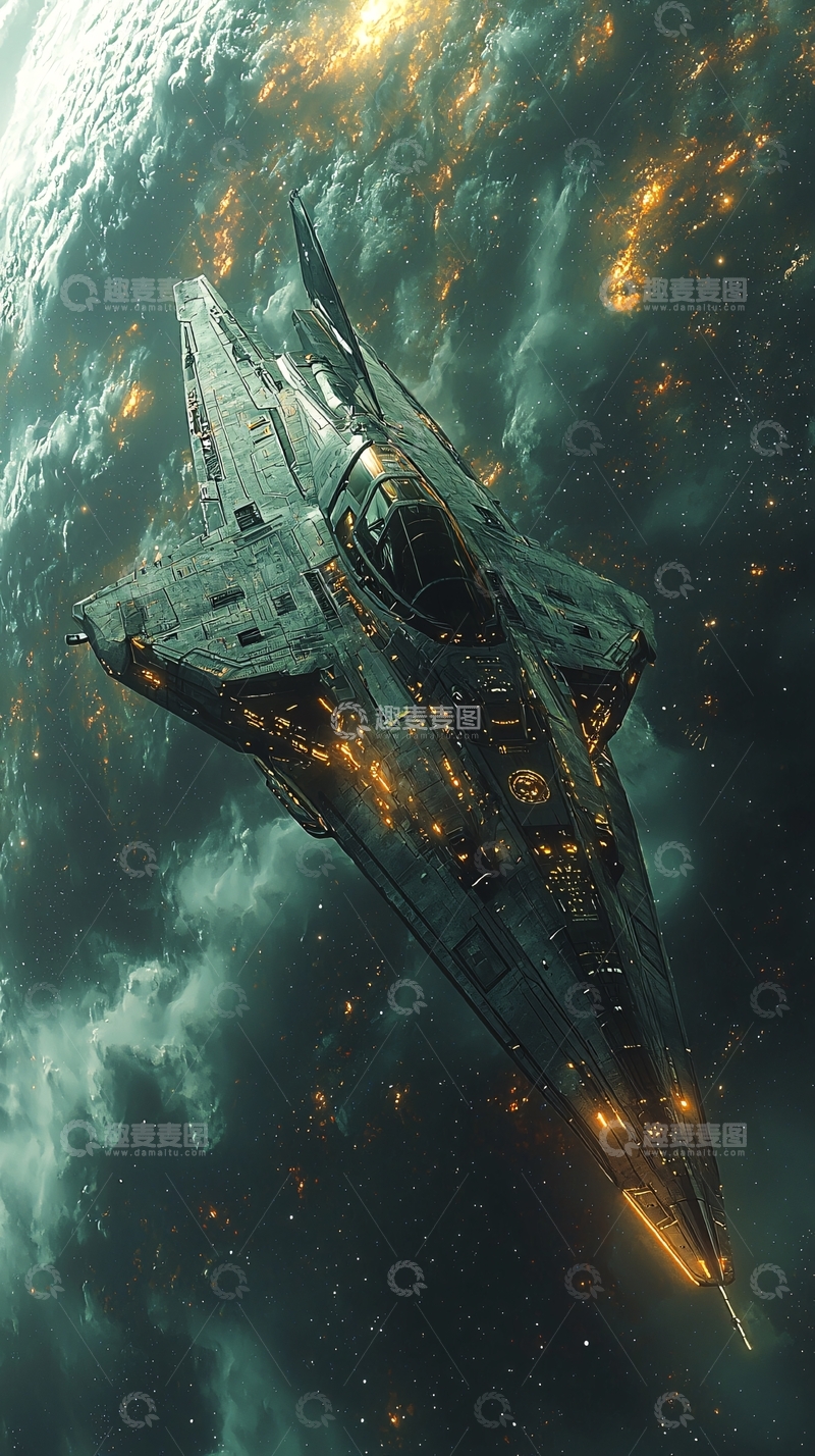 高清大图下载【趣麦麦图】宇宙飞船太空探索