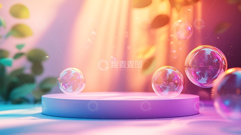 高清大图下载【趣麦麦图】梦幻泡泡展示台
