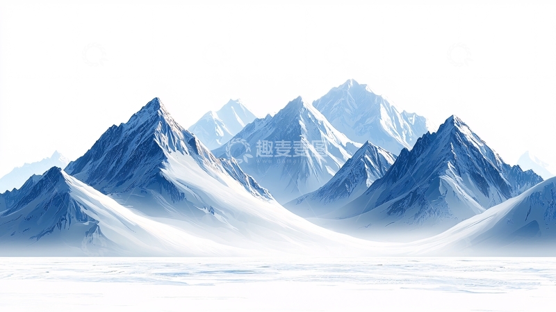 高清大图下载【趣麦麦图】冰雪覆盖的山脉