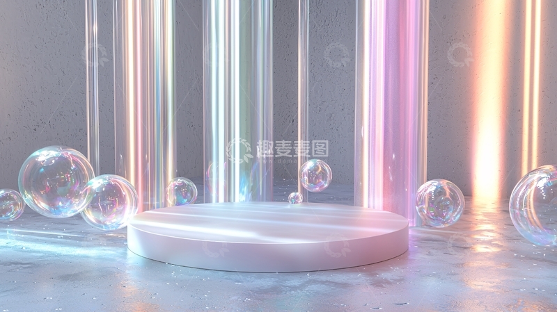 高清大图下载【趣麦麦图】梦幻光柱背景