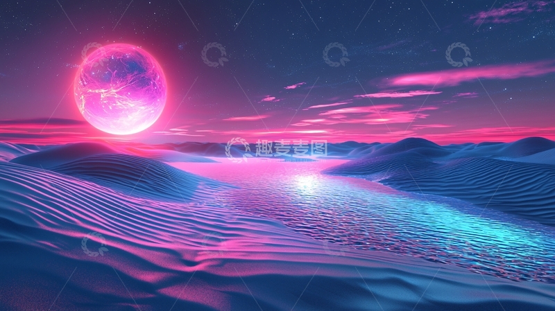 高清大图下载【趣麦麦图】粉色星球