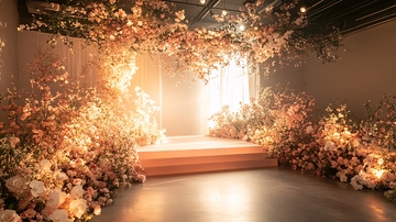 暖色系婚礼仪式背景